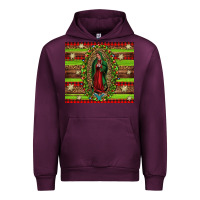 Mauve Wine our lady of Guadalupe Christmas Urban Hoodie - Jasminsmagicworld