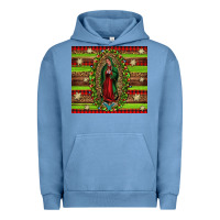 Pigment Pebble Blue our lady of Guadalupe Christmas Urban Hoodie - Jasminsmagicworld