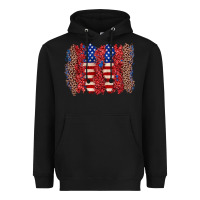 Black 4th of july brushstroke Heavyweight Hoodie - Zillion Design Studio
