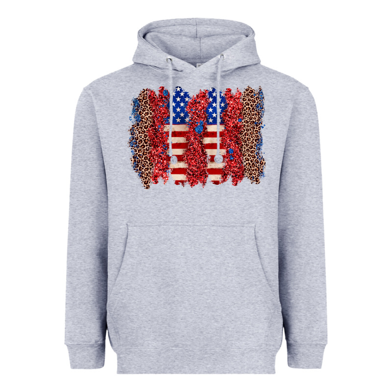 4th Of July Brushstroke Heavyweight Hoodie by Zillion Design Studio | Teevron