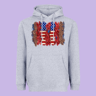4th Of July Brushstroke Heavyweight Hoodie Designed By Zillion Design Studio