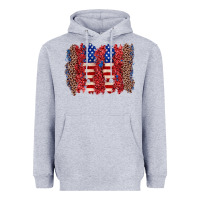 Heather Grey 4th of july brushstroke Heavyweight Hoodie - Zillion Design Studio