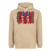 Mushroom 4th of july brushstroke Heavyweight Hoodie - Zillion Design Studio
