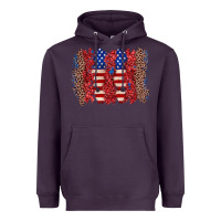 Plum 4th of july brushstroke Heavyweight Hoodie - Zillion Design Studio