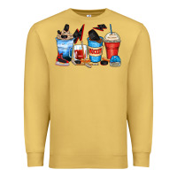 Antique Gold hockey begins after coffee cups Premium Sweatshirt - Zillion Design Studio