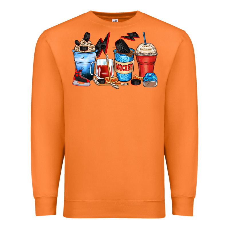 Hockey Begins After Coffee Cups Premium Sweatshirt by Zillion Design Studio | Teevron