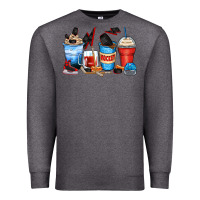 Charcoal Heather hockey begins after coffee cups Premium Sweatshirt - Zillion Design Studio