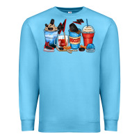 Ocean Blue hockey begins after coffee cups Premium Sweatshirt - Zillion Design Studio