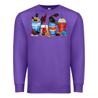 Purple hockey begins after coffee cups Premium Sweatshirt - Zillion Design Studio