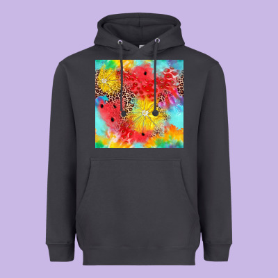 Fruits Leopard Seamless Pattern Heavyweight Hoodie Designed By Zillion Design Studio