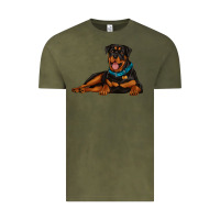 Vintage Olive rottweiler Vintage Tee - Artiststas