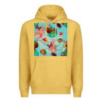 Antique Gold summer vibes seamless pattern Premium Hoodie - BundleAndBundleShop
