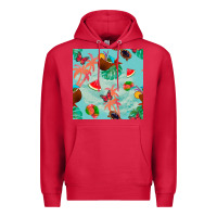 Cardinal summer vibes seamless pattern Premium Hoodie - BundleAndBundleShop