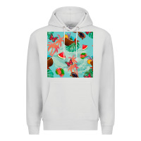Dove Grey summer vibes seamless pattern Premium Hoodie - BundleAndBundleShop