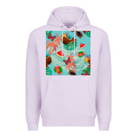 Lilac summer vibes seamless pattern Premium Hoodie - BundleAndBundleShop