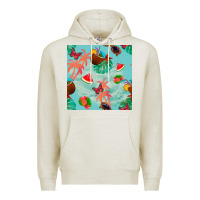 Oatmeal Heather summer vibes seamless pattern Premium Hoodie - BundleAndBundleShop