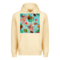 Pina Colada summer vibes seamless pattern Premium Hoodie - BundleAndBundleShop