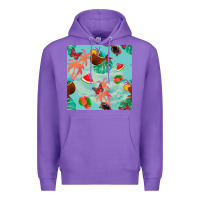Purple summer vibes seamless pattern Premium Hoodie - BundleAndBundleShop