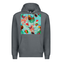 Rock summer vibes seamless pattern Premium Hoodie - BundleAndBundleShop