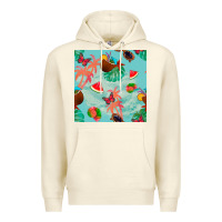 Sandshell summer vibes seamless pattern Premium Hoodie - BundleAndBundleShop