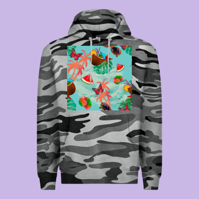 Summer Vibes Seamless Pattern Premium Hoodie Designed By Bundleandbundleshop