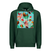 Sports Green summer vibes seamless pattern Premium Hoodie - BundleAndBundleShop