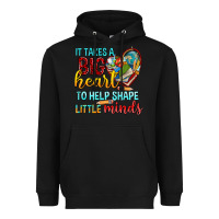 Black big heart to help shape little minds tbw Heavyweight Hoodie - texasbilliewilder
