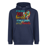 Navy big heart to help shape little minds tbw Heavyweight Hoodie - texasbilliewilder