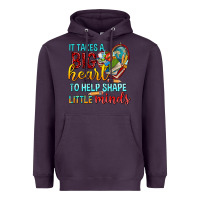Plum big heart to help shape little minds tbw Heavyweight Hoodie - texasbilliewilder