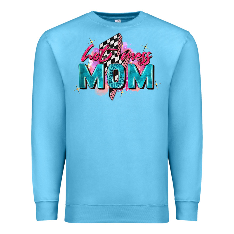 Hot Mess Mom Premium Sweatshirt by Zillion Design Studio | Teevron