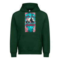 Forest Green just a girl who loves pandas Urban Hoodie - LillyAllenDesigns