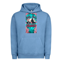 Pigment Pebble Blue just a girl who loves pandas Urban Hoodie - LillyAllenDesigns