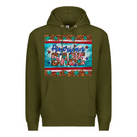 Army Green American babe leopard gemstone Premium Hoodie - Artiststas