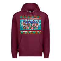 Burgundy American babe leopard gemstone Premium Hoodie - Artiststas