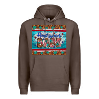Coffee American babe leopard gemstone Premium Hoodie - Artiststas