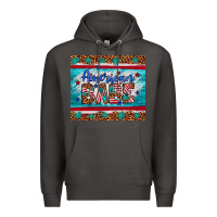 Smoke American babe leopard gemstone Premium Hoodie - Artiststas