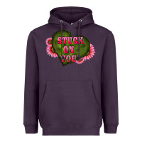 Plum valentine's day stuck on you heart sunflowers Heavyweight Hoodie - RanaPortraitStore