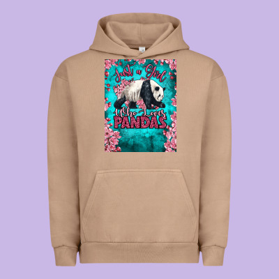 Just A Girl Who Loves Pandas Urban Hoodie Designed By Lillyallendesigns