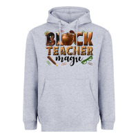 Heather Grey black teacher magic melanin Heavyweight Hoodie - texasbilliewilder