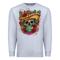 Heather Grey mexican skeleton Premium Sweatshirt - CTS Tumbler Store