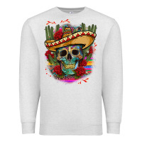 Oatmeal Heather mexican skeleton Premium Sweatshirt - CTS Tumbler Store