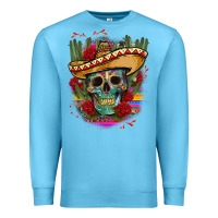 Ocean Blue mexican skeleton Premium Sweatshirt - CTS Tumbler Store