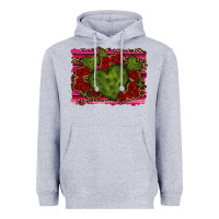 Heather Grey Valentine Cactus Heart with Roses Heavyweight Hoodie - RanaPortraitStore