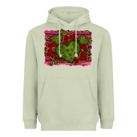 Matcha Valentine Cactus Heart with Roses Heavyweight Hoodie - RanaPortraitStore