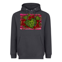 Smoke Valentine Cactus Heart with Roses Heavyweight Hoodie - RanaPortraitStore