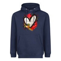 Navy fruits and volleyball heart Heavyweight Hoodie - Zillion Design Studio