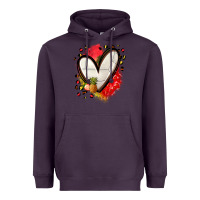 Plum fruits and volleyball heart Heavyweight Hoodie - Zillion Design Studio