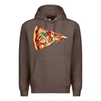Coffee pizza slice Premium Hoodie - AdoDesignShop