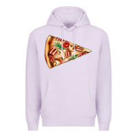 Lilac pizza slice Premium Hoodie - AdoDesignShop