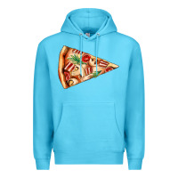 Ocean Blue pizza slice Premium Hoodie - AdoDesignShop